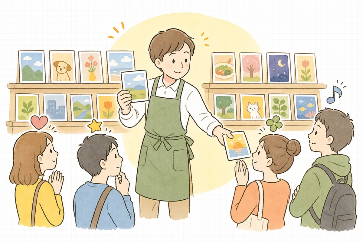 投稿のカードを並べ替えて、興味を持ちそうな人の前に届けるお店の陳列係のような仕組み
